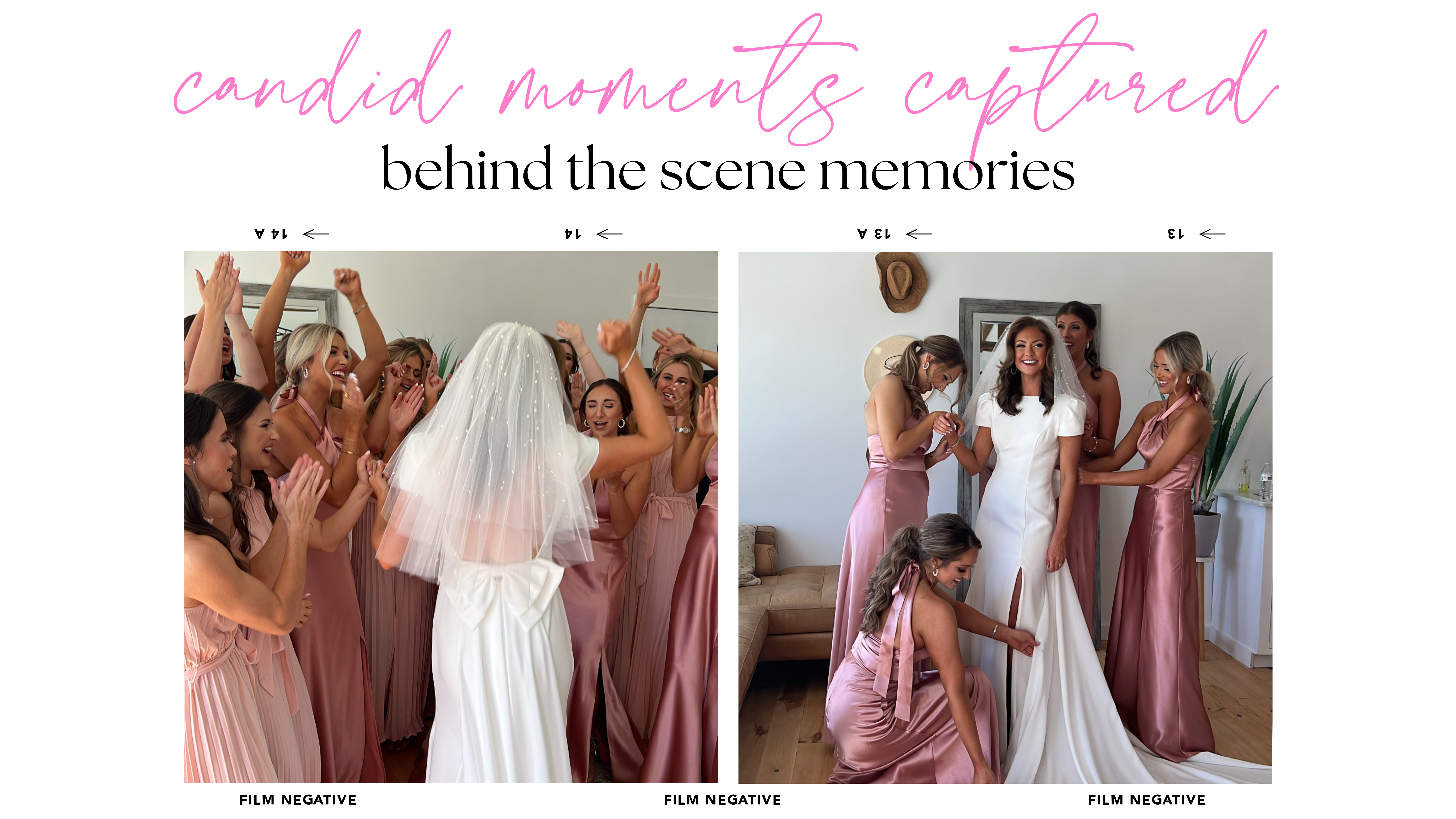 arkansas wedding content creator - pink bridesmaid dresses - arkansas wedding venue - day of wedding content creator 